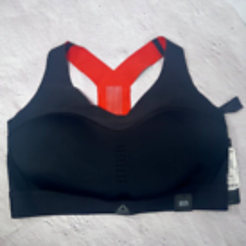 REEBOK Puremove Active Wear Breathable Motion Sense Bra Size XS/S Black and Red